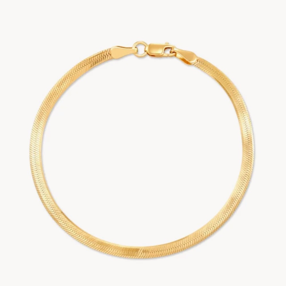 Kendra Scott Herringbone Chain Bracelet in 18k Yellow Gold Vermeil